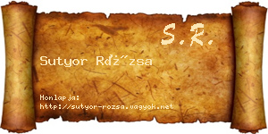 Sutyor Rózsa névjegykártya