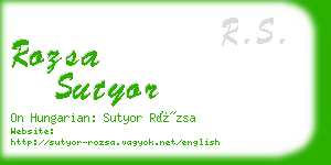 rozsa sutyor business card
